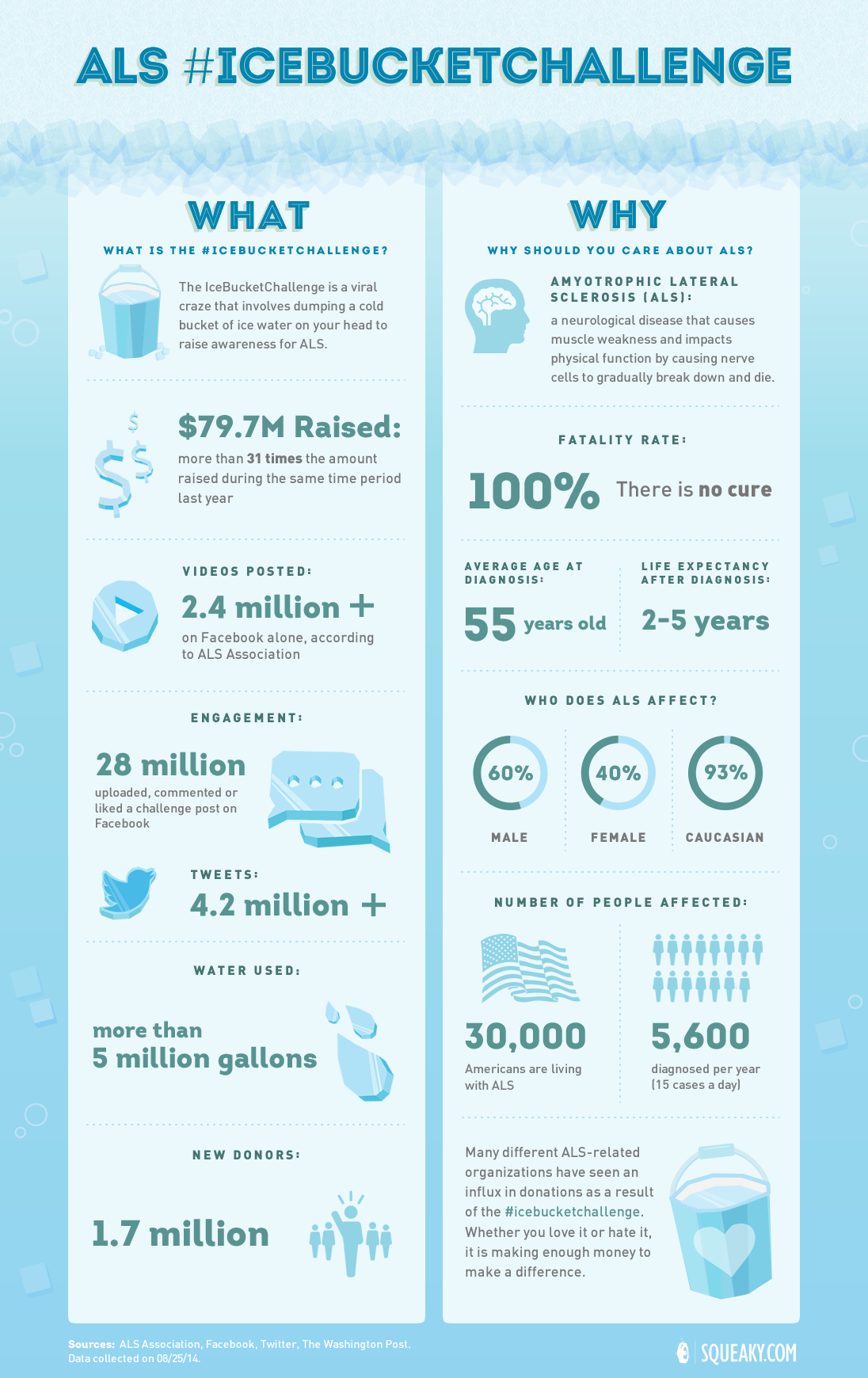 Squeaky.com ALS Ice Bucket Challenge Infographic